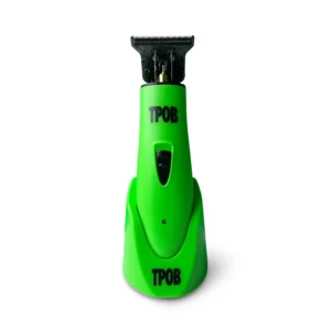 The TPOB Ghost X beard trimmer kit includes a charging stand, oil, blade cover, and four guard attachments.