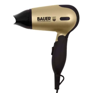 This travel hair dryer set includes a compact 1200W dual voltage hair dryer with folding handle, hairbrush, comb, and carry case for easy and stylish hair maintenance on the go.