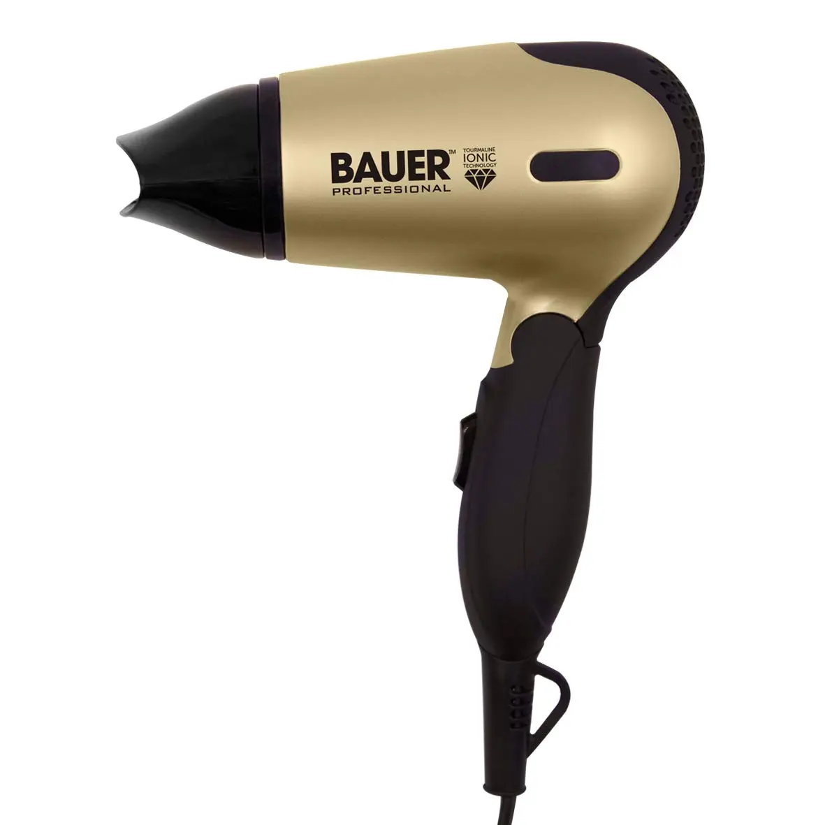 This travel hair dryer set includes a compact 1200W dual voltage hair dryer with folding handle, hairbrush, comb, and carry case for easy and stylish hair maintenance on the go.