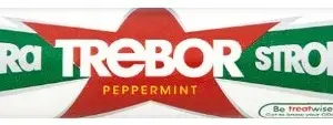 This image shows a bulk pack of 40 Trebor Extra Strong Peppermints, hygienically packaged and formulated with care.