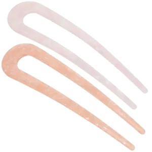 Elegant U-shaped hair pin crafted from durable acetate fiber, perfect for creating stylish updos for weddings, parties, and everyday wear.