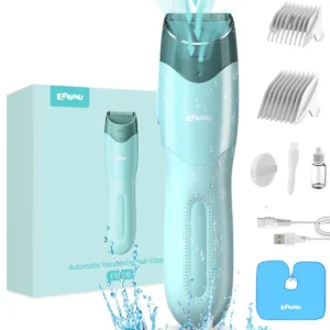 The ENSSU vacuum hair clippers for kids feature two modes and a large hair storage space for a clean and easy haircut.