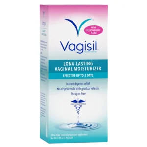 Vagisil Prohydrate internal moisturizer and lubricant provides natural feeling, long-lasting relief from dryness, without perfumes or dyes.