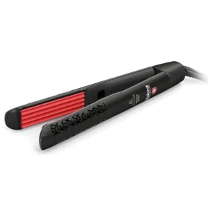 The Valera Swiss'X Frise 101.04 hair crimper features adaptive heat control, ceramic tourmaline coated floating plates, and cool-touch tips for creating well-marked waves with volume and texture.