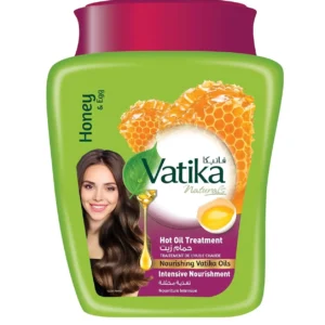 Vatika Hammam Zaith hot oil treatment with egg and honey strengthens hair, prevents breakage, and stimulates growth for all hair types.