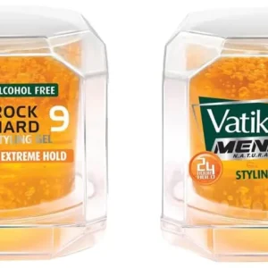 Vatika Naturals Menz Extreme Hold Styling Gel provides intense nourishment and a rock-hard, long-lasting hold for your hair without alcohol, leaving no residue.
