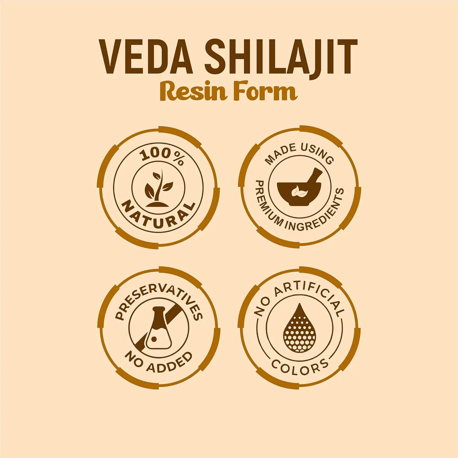 Vedapure Original Shilajit Resin, a rare Himalayan tonic used for endurance, bodybuilding, and overall wellness, comes in a 25-gram pack of 4.