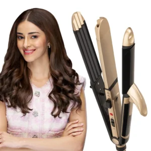 Black Vega 3 in 1 hair styler for straightening, curling, and crimping hair.