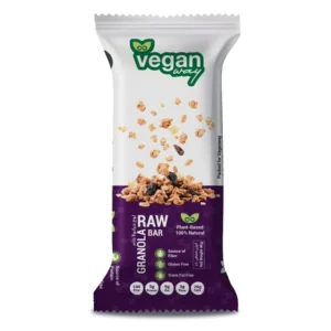A delicious and healthy Vegan Way raw granola bar, perfect for a vegan, gluten-free snack.