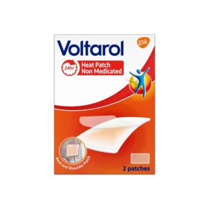 Voltarol heat patch provides up to 8 hours of effective back and muscle pain relief without medication, working even after the patch is removed.