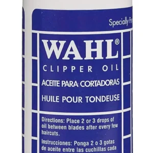 Wahl clipper oil prolongs blade life, reduces friction, and maintains the cutting performance of hair clippers and beard trimmers.