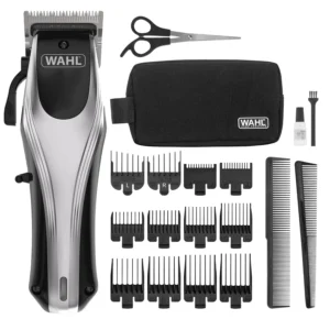 The Wahl Rapid Clip hair trimmer offers cordless operation, self-sharpening blades, and various cutting lengths for easy at-home haircuts.