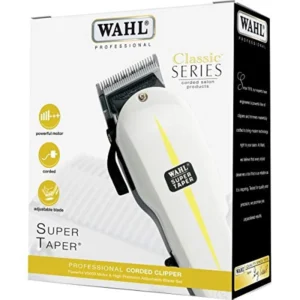 A Wahl Super Taper hair clipper for men, an electric dry-use clipper and trimmer.