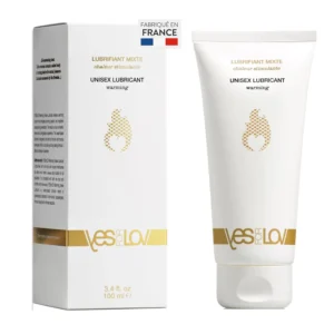 YESforLOV warming lubricant is water-based, hypoallergenic, and compatible with condoms.