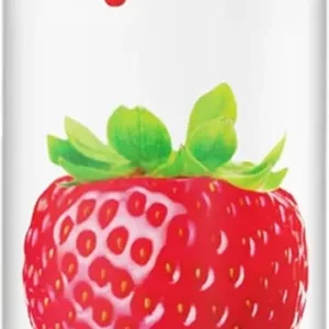 A bottle of Wet strawberry flavored lube that is paraben-free, gluten-free, and sugar-free for enjoyable oral play.
