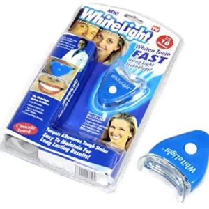 This white light teeth whitening kit helps you achieve a brighter smile in just 10 minutes at home, effectively removing stains from coffee, tea, smoking, and other common causes.