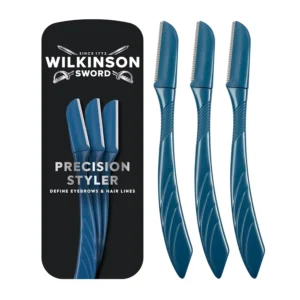 The Wilkinson Sword Precision Styler offers a premium quality grooming experience with fine microguards for skin protection and precise hair removal.