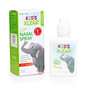 New, portable XLEAR Kid Sinus Nasal Spray for easy nasal congestion relief.