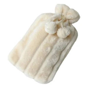 White XZEIT hot water bottle made of rubber, designed as a leak-proof hand and feet warmer for adults.