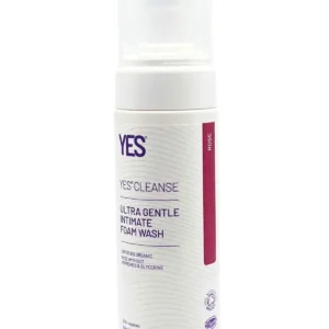 YES CLEANSE feminine wash with rose fragrance is a certified organic and pH balanced intimate cleanser for gentle daily hygiene.
