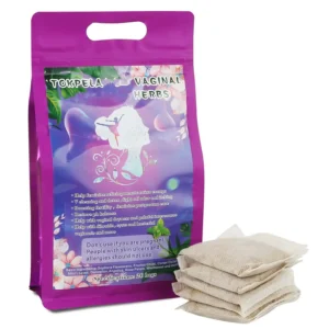 Natural yoni steaming herbs with wormwood and rose petals help with feminine cleansing, odor, pH balance, and postpartum care, conveniently packaged in individual filter bags for up to 20 steams.